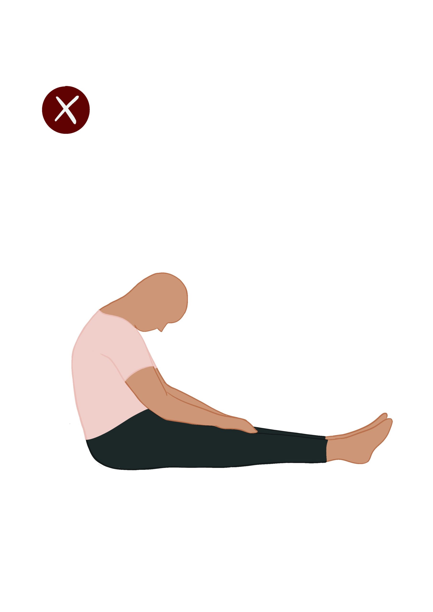 Incorrect Paschimottanasana Incorrect Paschimottanasana