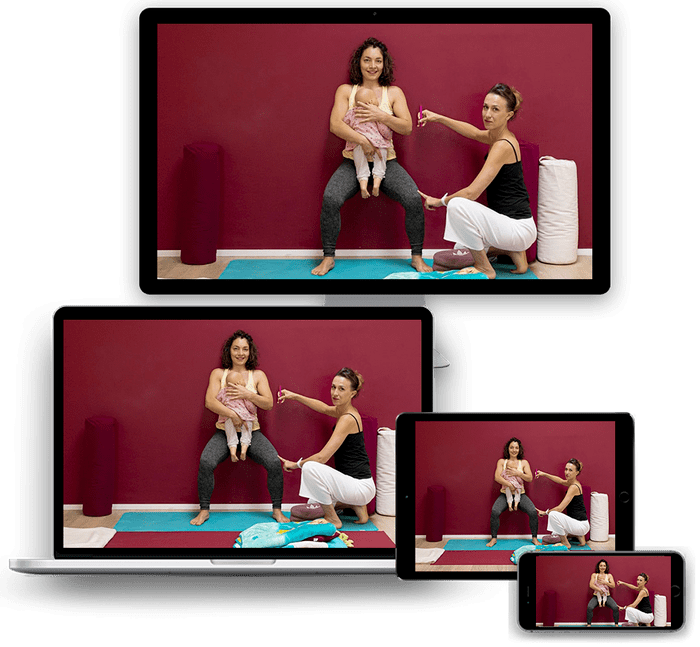 Mum and baby yoga training online session Mum and baby yoga teacher training certification course