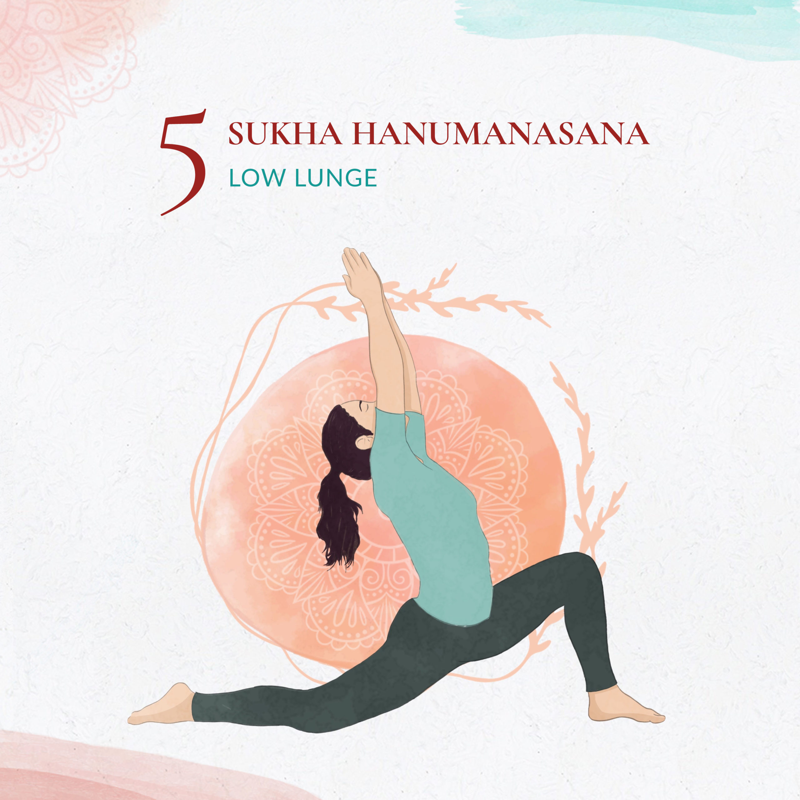 Sukha Hanumanasana Low lunge Sukha Hanumanasana Low lunge