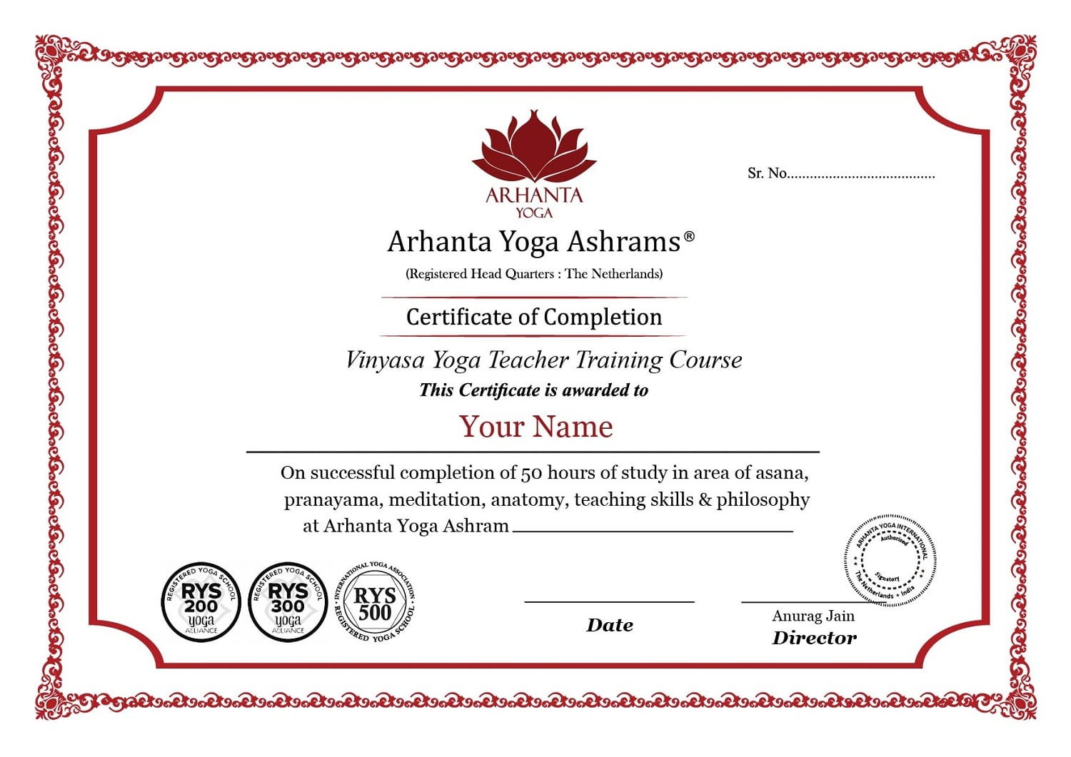 Vinyasa Yoga Certification Europe