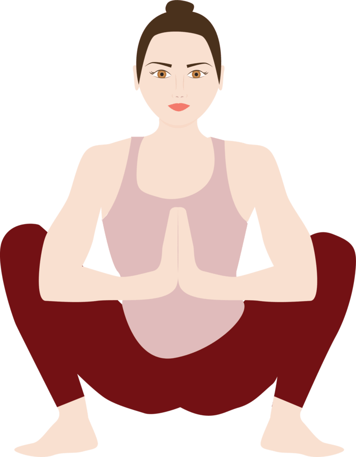 Yogi squat pose Yogi squat pose
