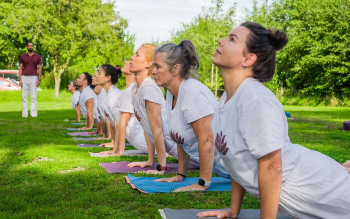 Yoga students on s 200-hour yoga teacher training courses