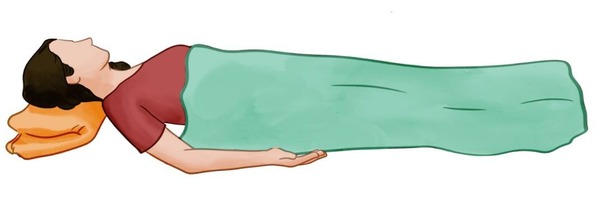 Corpse Pose (Shavasana) with props Corpse Pose (Shavasana) with props