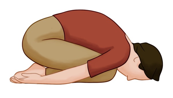 Yin Yoga for stress relief - Child pose Yin Yoga for stress relief - Child pose