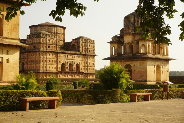 The Royal Chhatris, Orchha, Madhya Pradesh, India The Royal Chhatris, Orchha, Madhya Pradesh, India
