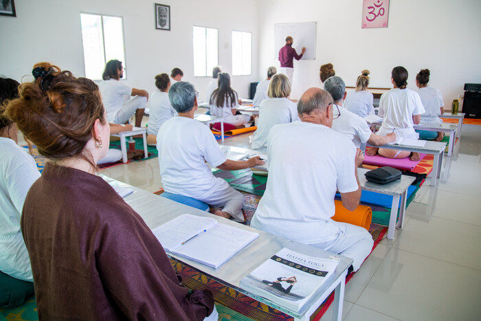 Yoga students learn about sage Patanjali and the Yoga Sutras