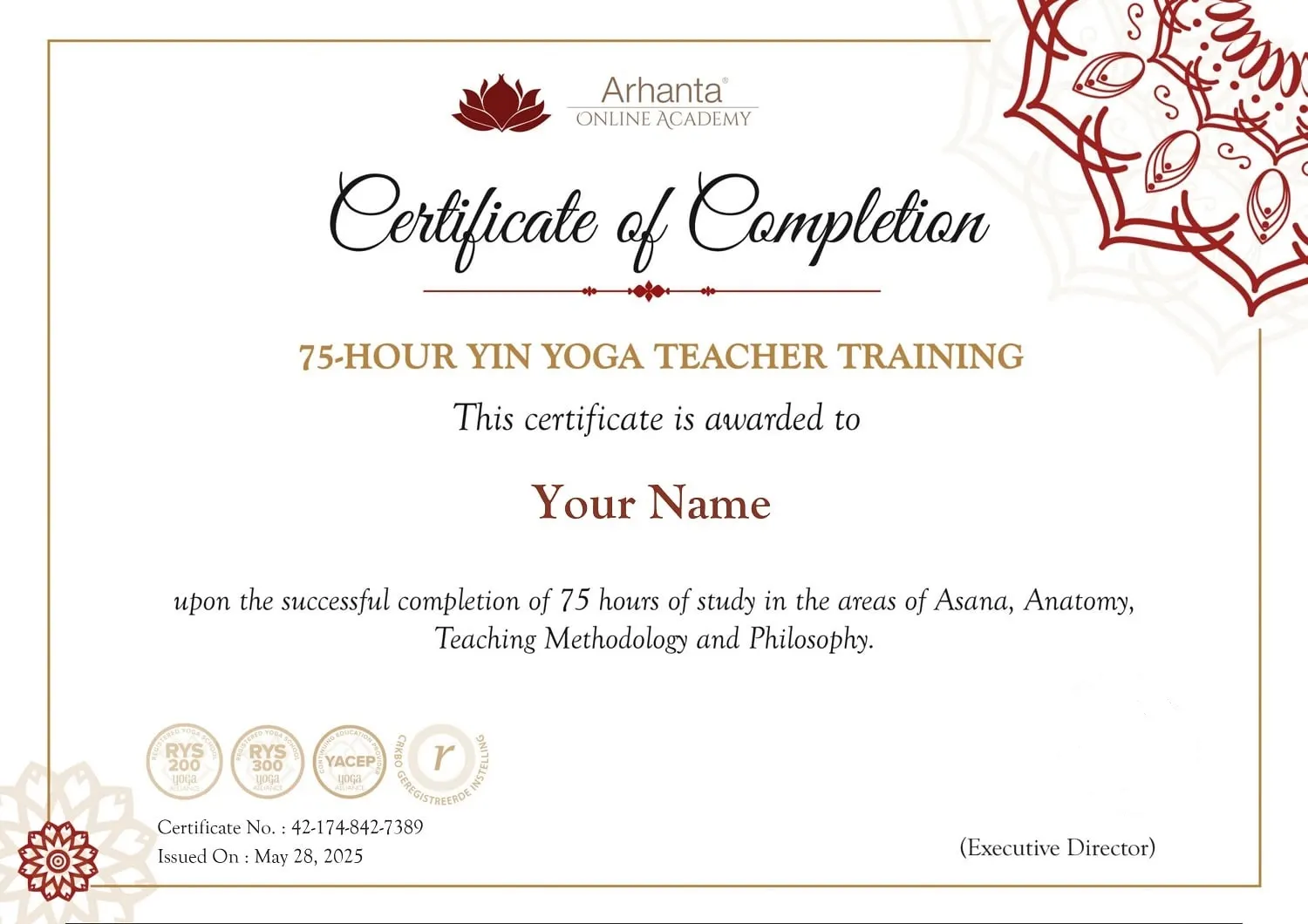 Yin yoga teacher training online certification course - 75 Hours duration 75 hour Yin Yoga Certification Online
