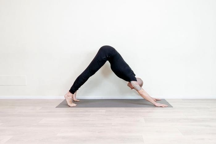 Adho Mukha Savasana popularly known as Downward-Facing Dog 