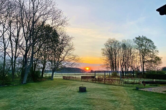 Sunrise on cold a winter morning at Arhanta Yoga Ashram